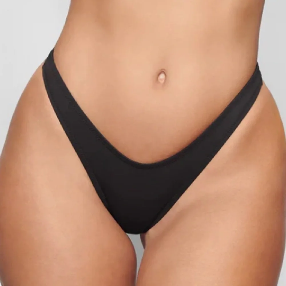 SKIMS WOMEN’S SWIM CHEEKY TANGA BOTTOM ONXY SZ 4X